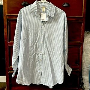 Lt. Blue & White Pinstripe Oxford